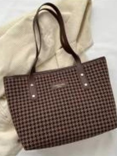 Grameen check tote bag Grameen check tote bag